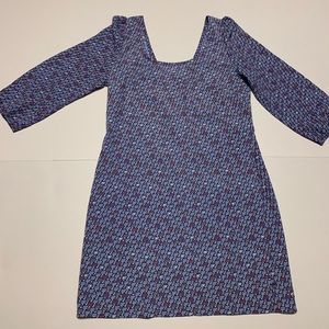 Anthropologie Maude SzL Abstract Blue 3/4 sleeves
